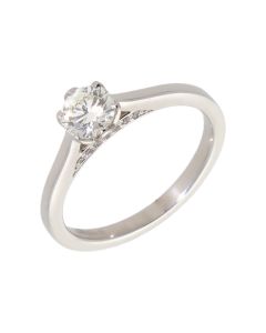 Pre-Owned Platinum 0.40 Carat Diamond Solitaire Ring