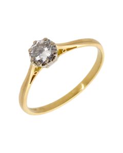 Pre-Owned 18ct Yellow Gold 0.39 Carat Diamond Solitaire Ring