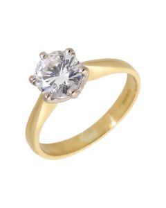 Pre-Owned 18ct Yellow Gold 0.93 Carat Diamond Solitaire Ring