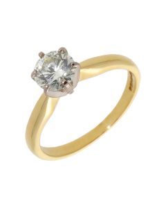 Pre-Owned 18ct Yellow Gold 0.75 Carat Diamond Solitaire Ring