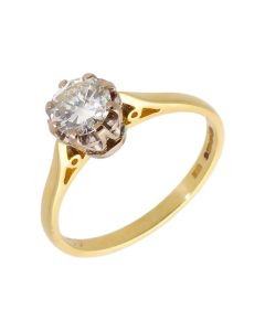 Pre-Owned 18ct Yellow Gold 0.50 Carat Diamond Solitaire Ring