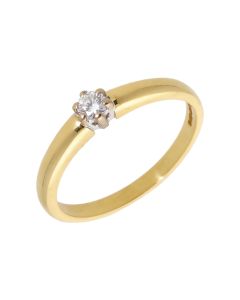 Pre-Owned 18ct Yellow Gold 0.15 Carat Diamond Solitaire Ring