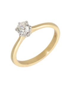 Pre-Owned 9ct Gold 0.41 Carat Old Cut Diamond Solitaire Ring