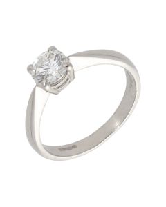 Pre-Owned 18ct White Gold 0.66 Carat Diamond Solitaire Ring