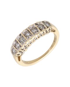 Pre-Owned 9ct Gold 0.50 Carat Diamond Half Eternity Band Ring