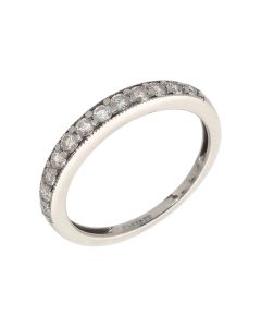 Pre-Owned 9ct White Gold 0.40 Carat Diamond Half Eternity Ring