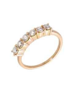 Pre-Owned 9ct Gold 0.66 Carat Diamond 6 Stone Eternity Ring