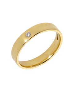 Pre-Owned 18ct Yellow Gold Diamond Set Wedding Band Ring