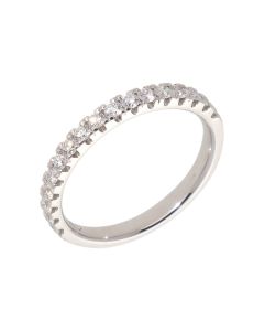 Pre-Owned 9ct White Gold Diamond Half Eternity Ring