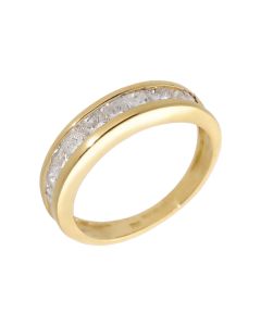 Pre-Owned 18ct Gold 1.00ct Princess Cut Diamond Eternity Ring