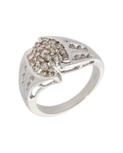 Pre-Owned 14ct White Gold 0.92 Carat Diamond Cluster Ring