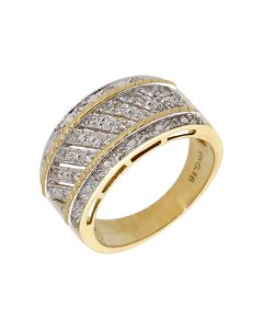 Pre-Owned 9ct Gold 0.16 Carat Diamond Set Fancy Dress Ring