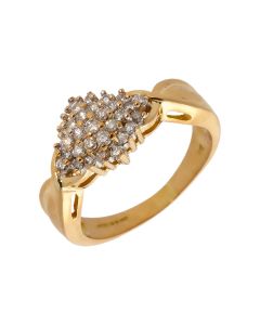 Pre-Owned 18ct Yellow Gold 0.50 Carat Diamond Cluster Ring