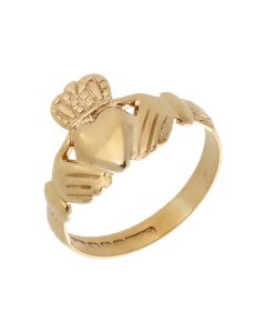 Pre-Owned 9ct Yellow Gold Claddagh Ring