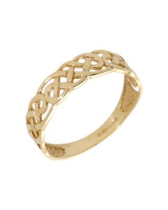 Pre-Owned 9ct Yellow Gold Celtic Stye Dress Ring