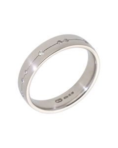 Pre-Owned Platinum 5mm Diamond Set Wedding Band Ring