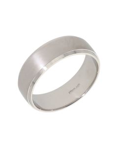 Pre-Owned Platinum 7mm Edged Wedding Band Ring