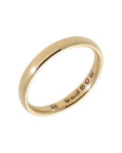 Pre-Owned 9ct Yellow Gold 3mm Wedding Band Ring