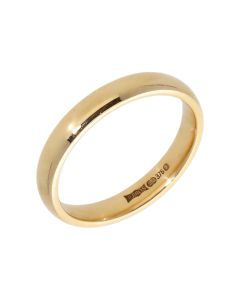Pre-Owned 9ct Yellow Gold 3mm Wedding Band Ring
