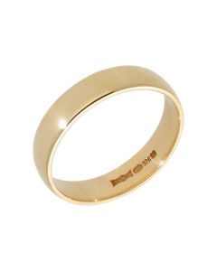 Pre-Owned 9ct Yellow Gold 4mm Wedding Band Ring