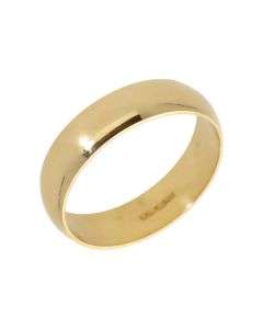 Pre-Owned 18ct Yellow Gold 5mm Wedding Band Ring