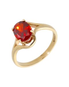 Pre-Owned 9ct Yellow Gold Gemstone Set Solitaire Dress Ring