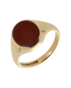 Pre-Owned 9ct Yellow Gold Carnelian Signet Ring