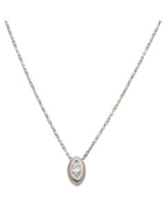 Pre-Owned 18ct Gold 0.50 Carat Marquise Diamond Pendant Necklace