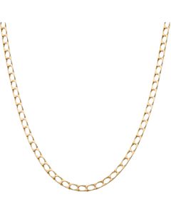 Pre-Owned 9ct Yellow Gold 20 Inch Square Curb Chain Necklace