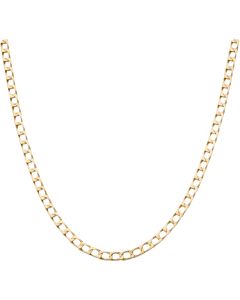 Pre-Owned 9ct Yellow Gold 26 Inch Square Curb Chain Necklace