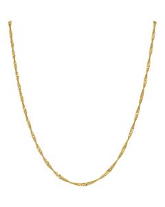 Pre-Owned 9ct Yellow Gold 18 Inch Twist Curb Chain Necklace