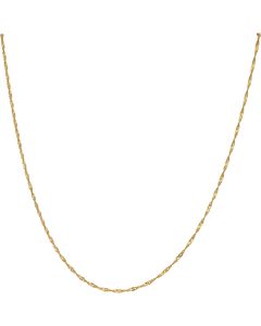 Pre-Owned 9ct Yellow Gold 16 Inch Twisted Curb Chain Necklace