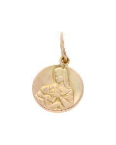Pre-Owned 14ct Yellow Gold Our Lady Religious Pendant