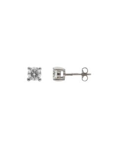 Pre-Owned 18ct White Gold 1.00 Carat Diamond Stud Earrings