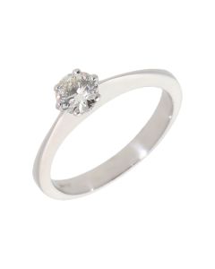 Pre-Owned 18ct White Gold 0.44 Carat Diamond Solitaire Ring