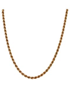 Pre-Owned 9ct Yellow Gold 20 Inch Hollow Rope Chain Necklace