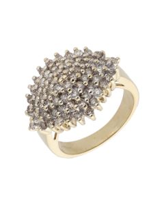 Pre-Owned 9ct Gold 1.00 Carat Rhombic Diamond Cluster Ring