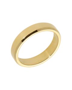 Pre-Owned 9ct Yellow Gold 4mm Flat Edged Wedding Band Ring