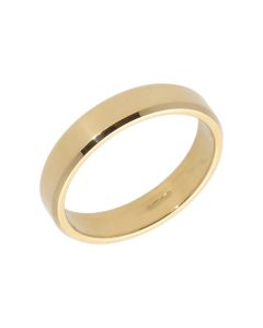 Pre-Owned 9ct Yellow Gold 4mm Edged Wedding Band Ring