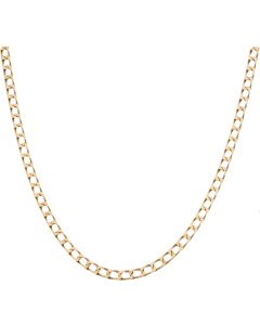 Pre-Owned 9ct Yellow Gold 18 Inch Square Curb Chain Necklace