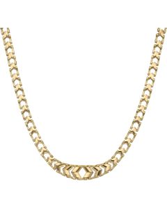 Pre-Owned 9ct Yellow Gold 17 Inch Graduated Chevron Necklet