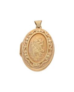 Pre-Owned 9ct Yellow Gold St.Christopher Locket Pendant