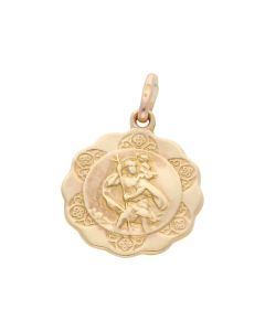 Pre-Owned 9ct Yellow Gold Hollow St.Christopher Pendant