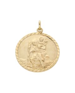 Pre-Owned 9ct Yellow Gold St.Christopher Pendant