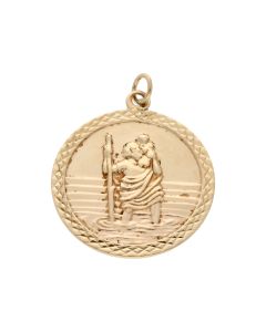 Pre-Owned 9ct Yellow Gold St.Christopher Pendant