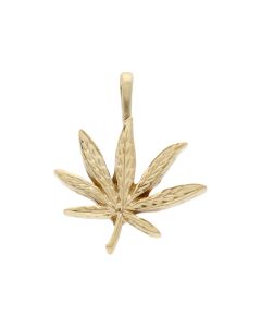 Pre-Owned 9ct Yellow Gold Leaf Pendant