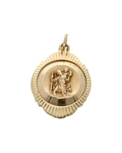 Pre-Owned 9ct Yellow Gold St.Christopher Pendant