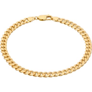 New 9ct Yellow Gold 8.5 Inch Curb Link Bracelet