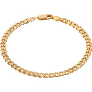 New 9ct Yellow Gold 7 Inch Curb Link Bracelet