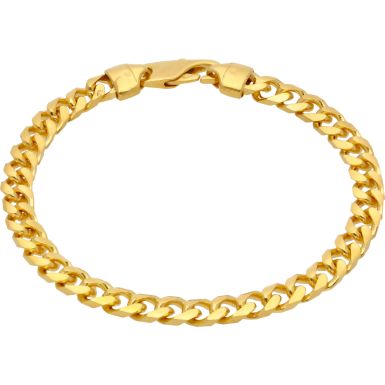 New 9ct Yellow Gold Solid Heavy 8" Cuban Curb Bracelet 17.4g